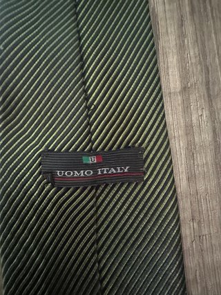 Corbata Uomo Italy Verde Rayas