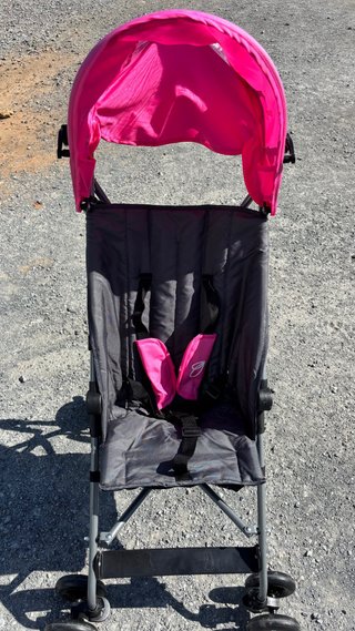 Carro de bebé Asalvo rosa y gris nuevo con etiquet