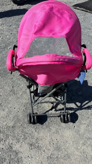 Carro de bebé Asalvo rosa y gris nuevo con etiquet