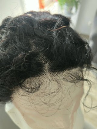 Peluca de cabello natural rizado 75 cm de largo