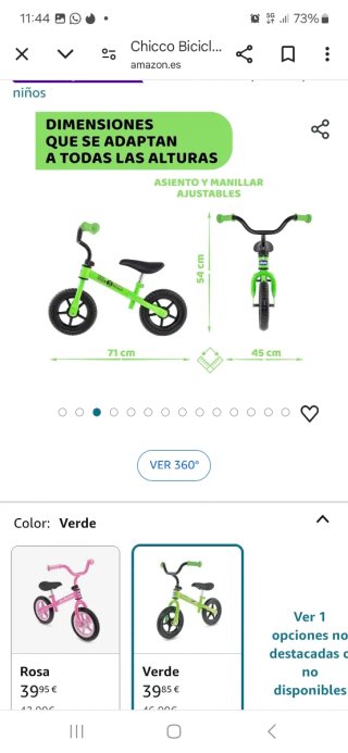 Bicicleta Chicco Green Rocket 5