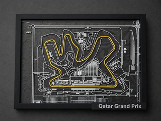 Circuito F1 Qatar 3D - Cornice Premium