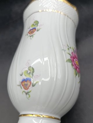 Jarrón florero porcelana húngara Hollohaza