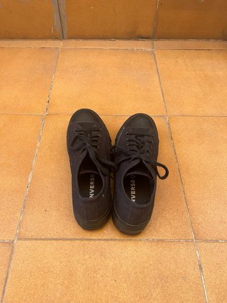 Converse bajas negras talla 38