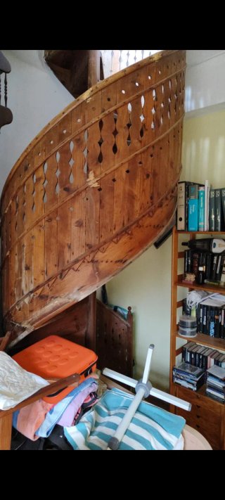Escalera Caracol Madera Siglo XIX precio negociabl
