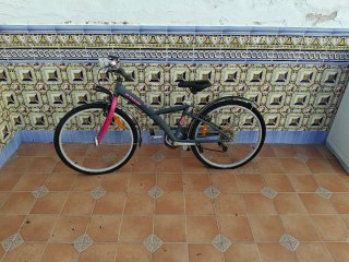 Bicicleta B'TWIN niña/cadete Gris y Rosa