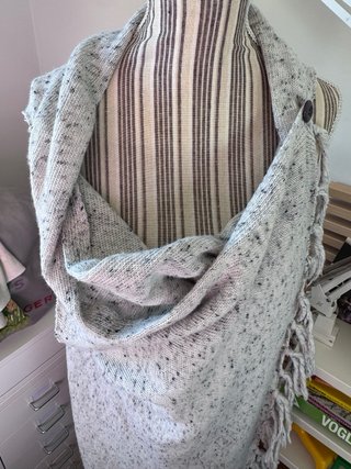 Gilet invernale lungo con frange