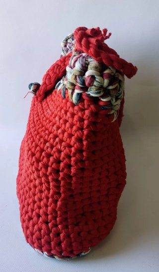 Conjunto: Bolso Trapillo Crochet, Falda +Sandalias