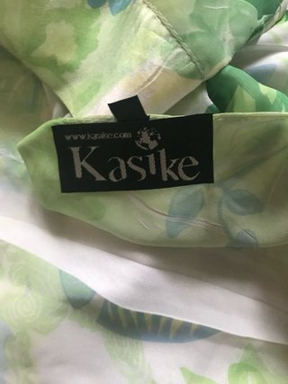 Vestido LASIKE verde y blanco estampado