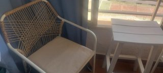 Sillas Mimbre Metal Beige/Marrón