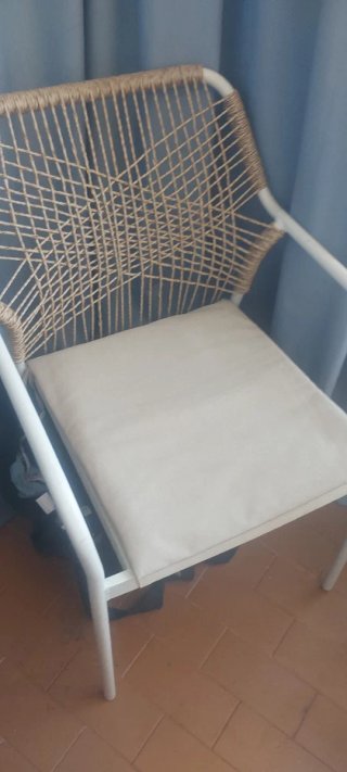 Sillas Mimbre Metal Beige/Marrón