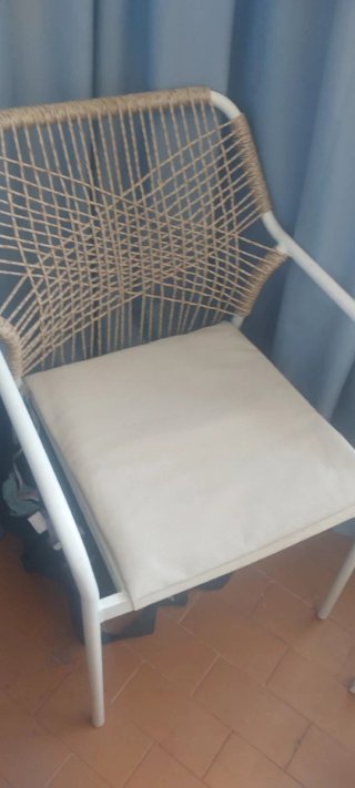Sillas Mimbre Metal Beige/Marrón