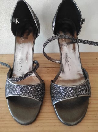 Zapatos de baile Sheila Aquino plateados