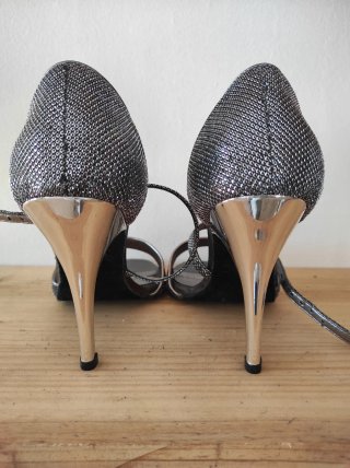 Zapatos de baile Sheila Aquino plateados