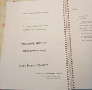 Temario CICLO FORMATIVO DE GRADO MEDIO FARMACIA.