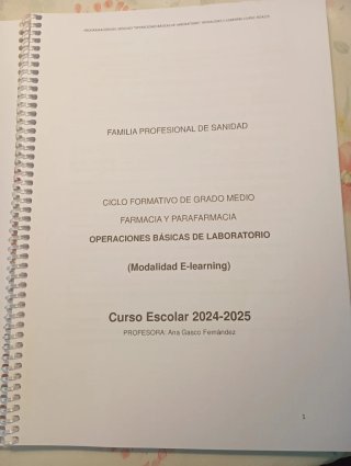 Temario CICLO FORMATIVO DE GRADO MEDIO FARMACIA.