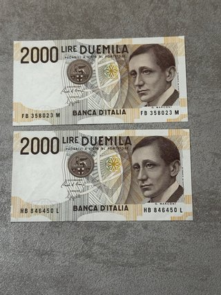 2000 Lire Duemila Banca d'Italia