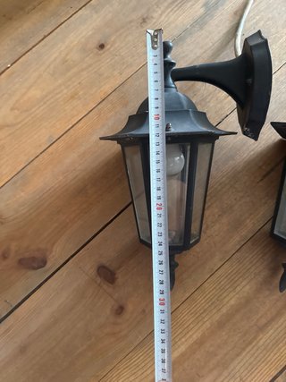 Farol metálico exterior negro