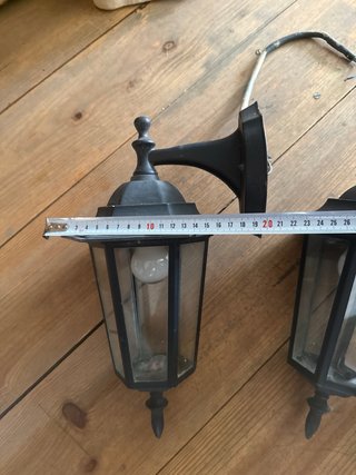 Farol metálico exterior negro