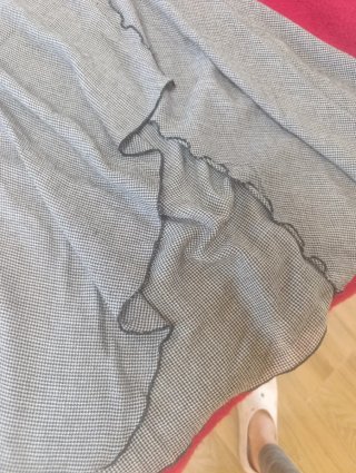 Falda midi gris Khaki