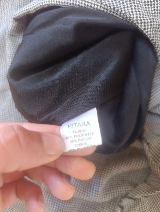 Falda midi gris Khaki