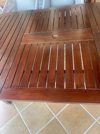 Tavolo da giardino in legno 1,80x1,10 estensibile