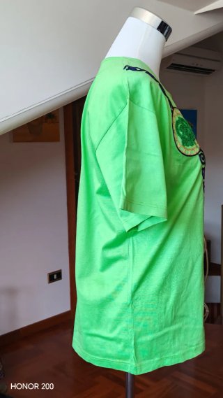 Maglietta donna verde Sensazione ricamata