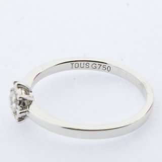 Anillo Tous Oro Blanco Diamantes Talla 12