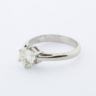 Anillo Solitario Oro Blanco con Brillante