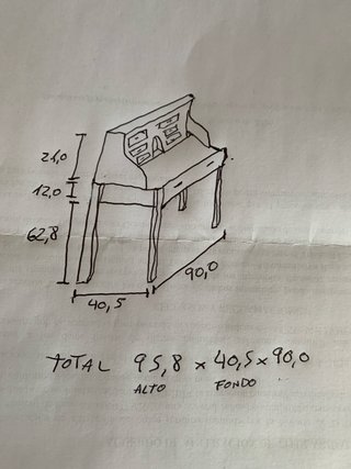 Escritorio Secreter Madera estilo antiguo