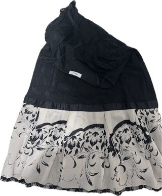 Vestido lencero negro y blanco