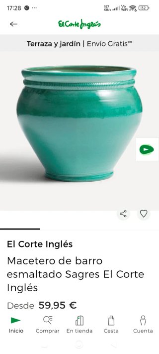 Macetas verde y beig de barro y cerámica