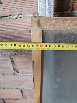 Ventanas de madera con vidrio esmerilado