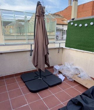 Parasol Excéntrico 294x193x250 + Base contrapeso