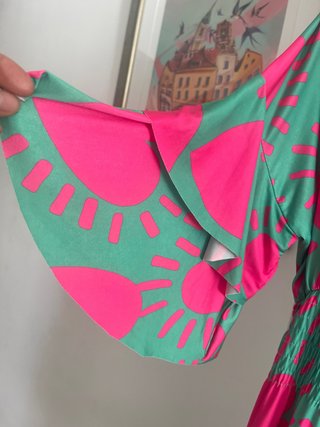 Vestido Corazones Rosa y Verde