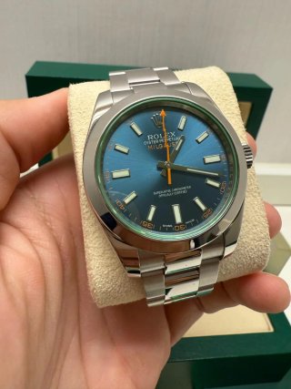 Rolex Milgauss 116400GV Esfera Azul Completo