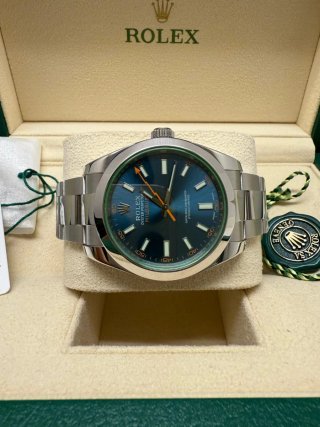 Rolex Milgauss 116400GV Esfera Azul Completo