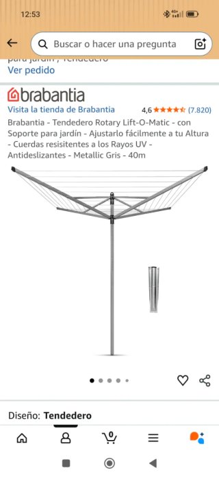 Tendedero sombrilla Brabantia
