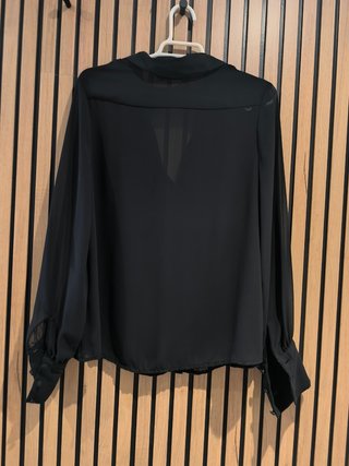 Blusa negra Zara transparente