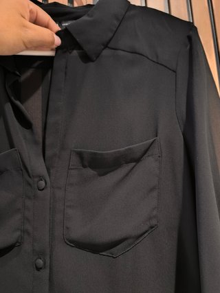 Blusa negra Zara transparente