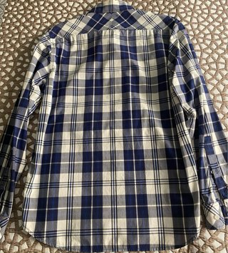 Camisa G-Star Raw a cuadros azul y blanco