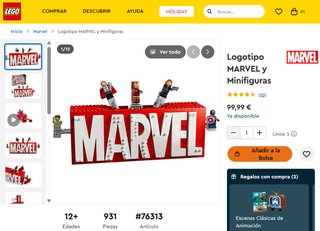 LEGO Marvel 76313 - Logo MARVEL y minifiguras