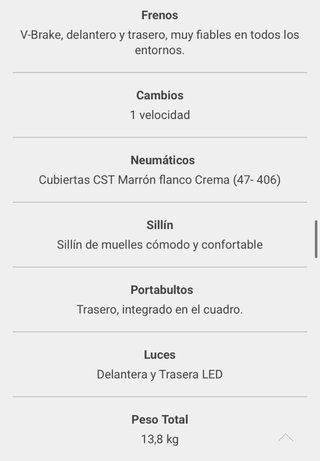 Bicicleta Capri Bambina Plegable Negra