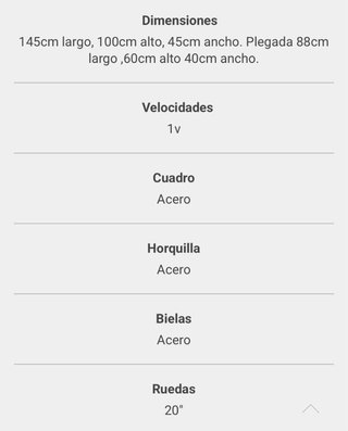 Bicicleta Capri Bambina Plegable Negra