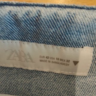 Zara Shorts Vaqueros Tiro Alto Cinturón