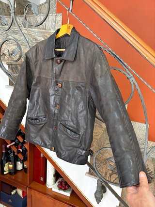 Icona Giacca Biker Vera Pelle Vintage Anni 80’
