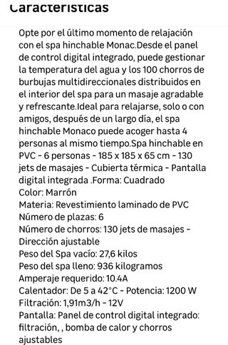 Jacuzzi Monac Beige 6 Personas