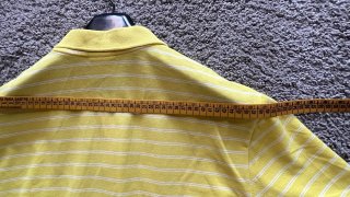 Polo Lacoste Rayas Hombre Amarillo