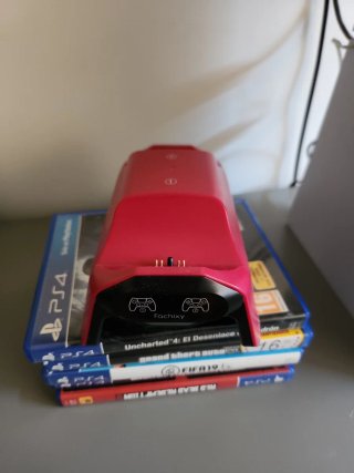Ps5 con lector+mando, 5 juegos y puerto de carga