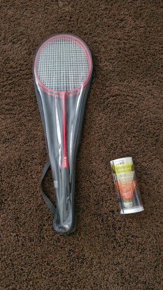 Set de bádminton con 2 raquetas y volantes